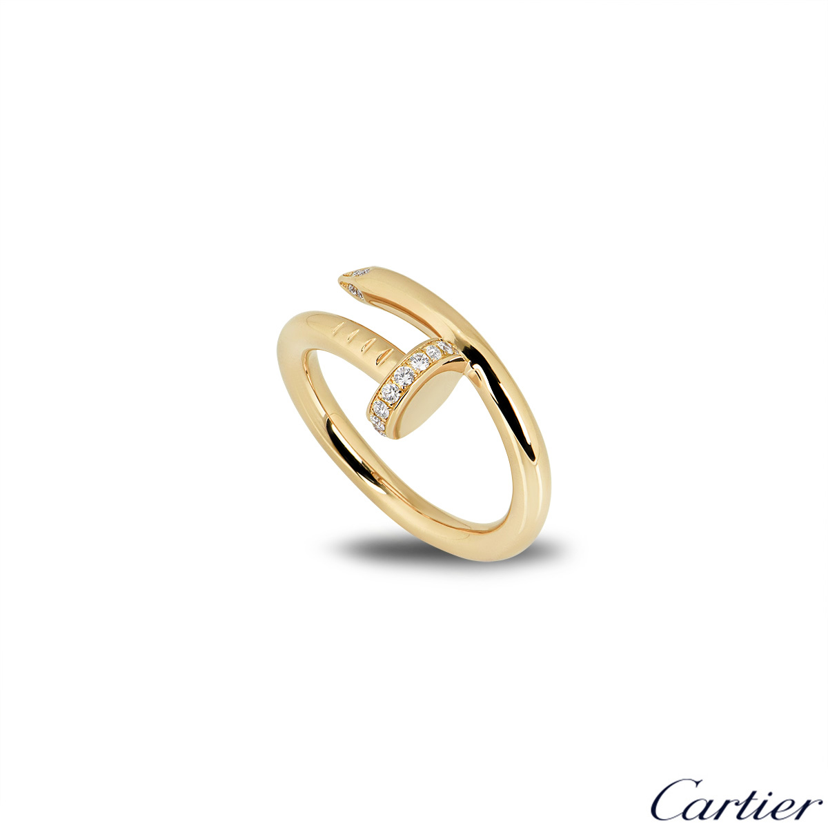 Bangladesh Shuraba Besluit Cartier Yellow Gold Diamond Juste Un Clou Ring Size 53 B4216900 | Rich  Diamonds